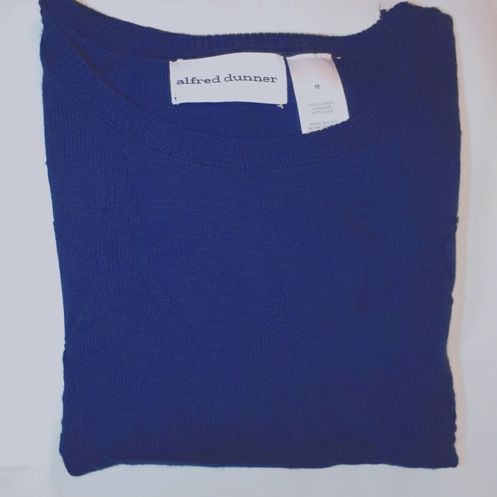 Alfred Dunner Top Medium Navy Blue